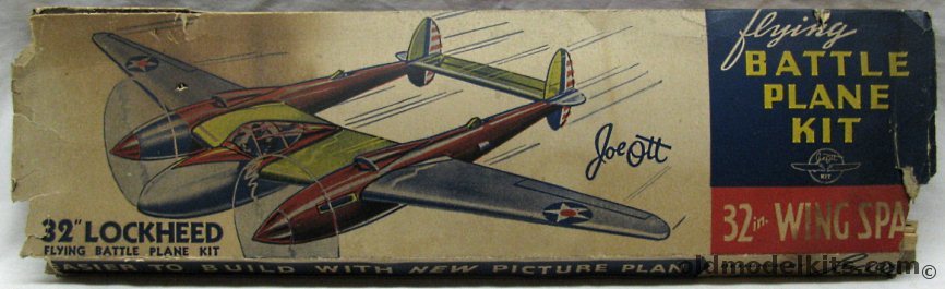 Joe Ott P-38 Lightning Battle Plane Kit - 32 inch Wingspan Wood Flying Model plastic model kit